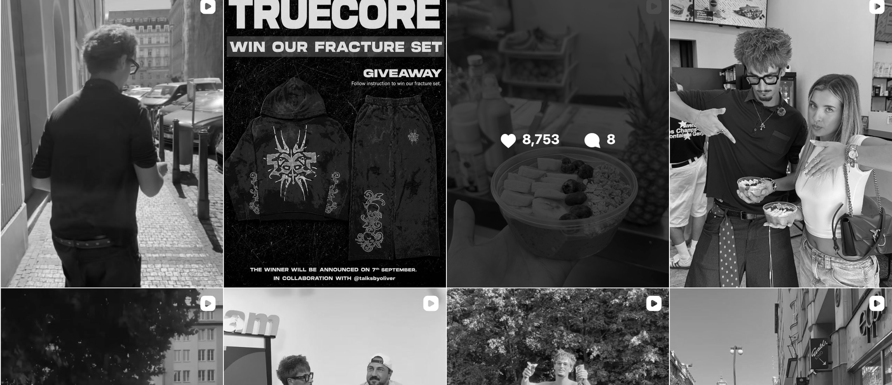 Instagram Reel grid for @talksbyoliver